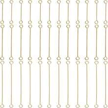 PATIKIL 15mm_25mm_35mm Open Eye Pins, 36 Pcs Metal Double Head Pins Needles Eye Pins For Jewelry Making Findings Earring Necklace Bracelet, Gold - Màu B - Xem 1
