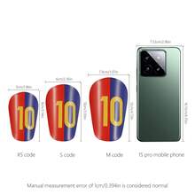 1 Pair Red & Blue Striped No.10 Football Shin Guards, Comfortable Fit, Unique Size Design Suitable For Football Or Other Sports - Multicolor - View 10