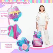 8-10 Years Old Girls' Cute Backpack Set With Lunch Box, Suitable For Preschool, Kindergarten, Elementary School Students, Back To School Essential