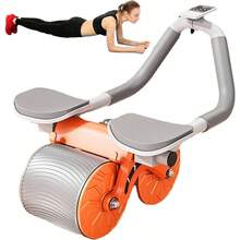 Rodillo de Entrenamiento bsico - Kit de Ejercicio de Rueda Abdominal de Rebote automtico, Ruedas de Ejercicio para Equipos de Gimnasio en casa para msculos Abdominales con Soporte para Codo - naranja - Ver 10
