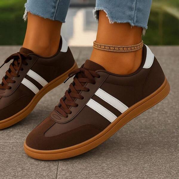 Tênis Feminino Causal Look Jovem Estilo Retrô – Moda Urbana e Descolada 2025