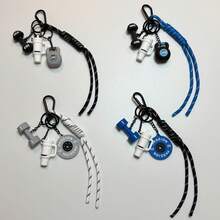 健身套装腕带 PVC 健身系列 软橡胶钥匙扣 杠铃哑铃装饰挂件 情侣挂件 Y2K 夏季礼物 适合女孩 包包配件 个性礼品 包包装饰 背包装饰 - 彩色 - 查看 3