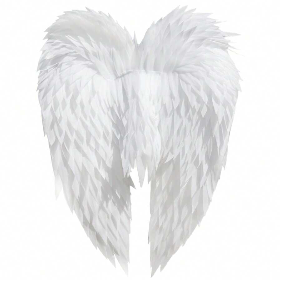 Phụ kiện trang phục cánh thiên thần dành cho người lớn, cánh lông vũ chân thực, cánh tiên nhẹ cho lễ Halloween - trắng - Xem 1