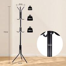 Perchero de Pie con 12 Ganchos,Perchero para Ropa,Bolsas,Sombreros,Ideal para Pasillo Entrada,Dormitorio,Salón,Oficina,Moderno - 1 - Ver 5