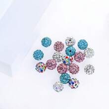 5pcs 3-8mm Internal Thread 1.2/1.6mm Internally Threaded Lip/Cartilage/Septum Rings With Paved Mud Ball Charms, DIY Jewelry Accessories