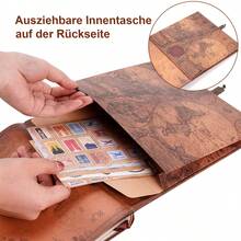 OUR ADVENTURE BOOK A Adventure Book 180 Pages Scrapbook Photo Album,Retro Style Embossed Letter Leather Cover Travel Diary Journal Scrap Book For Couples,Memory Book For Anniversary Wedding,Valentines Day Gifts - Blue - View 7
