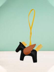 1pc Running Horse Keychain - Made Of PU Leather, 4 Colors (Black, Brown, Red, Orange) - Adjustable Strap Suitable For Keys, Bags, Phone Chains - Valentine's Day Gift For Women And Men - Durable PU Leather Construction, Horse Ornament, Packaging Decor, Silhouette Accessory, Soft Texture, Backpack Hanging Decoration, Fashion Accessory, Handmade Charm, Decorative Keyring, Fashion Enthusiast Retro Red - Multicolor - View 15