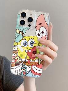 SpongeBob SquarePants 1 pezzo Custodia per telefono alla moda con motivo cartone animato /Patrick/Mr. Krabs/Boss con cuscino d'aria perforato antiurto, custodia protettiva compatibile con Samsung/Apple 17/16/15/14/13/12/11 Pro Max/12 Pro/14 Plus e altri modelli - Multicolore - Visualizzare 8