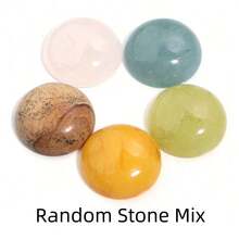 5-10pcs/Pack Natural Stone Gemstone Cabochons, Random Mixed Agate, Jade, Elegant Vintage DIY Jewelry Craft Supplies, Suitable For Necklace, Ring, Bracelet, Jewelry Making, Embellishment