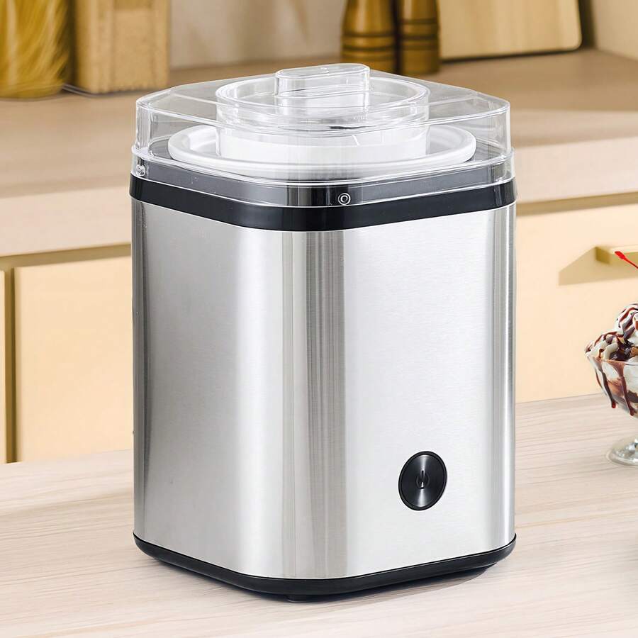 Ice Cream Maker, 2.11 Qt. Large Capacity, Electric Automatic Ice-Cream Machine, With Easy Operation & Cleaning, Stainless Steel Shell, For Homemade Frozen Yogurt, Fruit Sorbet, Gelato, Silver - Xem 1