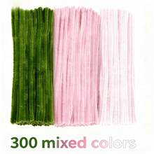150/300pcs Chenille Stem Craft Supplies, 3 Colors, Pom Pom Flower Set, Pom Pom Craft Kit, Suitable For Arts And Handmade Projects Creative DIY Decoration - Multicolor - View 15