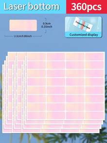 定制透明姓名标签 - 可定制文字姓名标签，防水，个性化PET材质，多种包装选择，30/60/120/240/360度，480套/包，适用于文件整理、编号、学校和办公用品、水瓶、午餐盒、托儿所、幼儿园和学校用品。防水贴纸标签，可定制防水自粘标签，适用于初中生、高中生、大学新生、大一新生、大二学生。