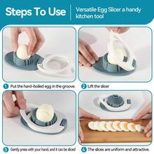 Egg Slicer & Dicer For Hard Boiled Eggs - Heavy Duty Cutter Dicer With Stainless Steel Wire, Cuts Strawberries, Kiwis & Soft Fruits Effortlessly - Easy-Clean Kitchen