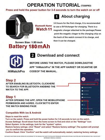 1pc 1.92" Touch Screen Multifunctional Slimme Horloge Silicone Teenagers, Multiple Sports Modes, Camera Control, Social App Notifications, Bluetooth, Compatible roid IOS, 180mAh Battery, School, Sports, Etc. view 8