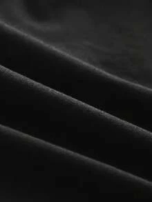 3pcs Women's Solid Color Mid-Rise Briefs, Elegant Letter Print, Stretchy Knit Fabric, Multiple Colors Available - Black - View 5