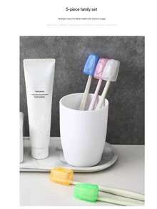 Protecteur de tête de brosse à dents, étui de brosse à dents portable - Protecteur de tête de brosse à dents de voyage, support de brosse à dents compact, étui de voyage transparent pour brosse à dents, décoration de salle de bain, décoration d'automne, décoration de rentrée scolaire - Multicolore - Voir 8