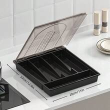 Organizator de divertisment pentru sărbători - Tavă cu mai multe compartimente pentru depozitarea tacâmurilor și accesoriilor de Crăciun, Cutie cadou impermeabilă, ușor de curățat (3 culori elegante) - Multicolor - Vizualizare 4