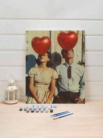情侣DIY数码油画：点亮创意生活，描绘缤纷世界。DIY数码油画，开启你的艺术之旅。它是创意与乐趣的完美融合，是互动、情侣分享和个人放松的绝佳选择。高品质画布，细腻纹理，承载你的艺术梦想。颜料色彩鲜艳持久，无异味，品质可靠。清晰的数字识别，即使没有任何绘画基础，也能轻松上手，人人都能成为艺术家。