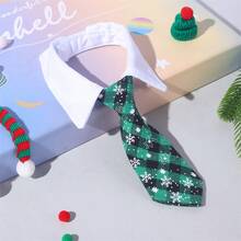 1pc Pet Shirt Collar Necktie With Vibrant Christmas Colors, Classic Black-Red Plaid And Black-Green Plaid, Softly Made And Comfortable For Active Puppies Or Elegant Slouchy Kittens - Multicolor - View 8