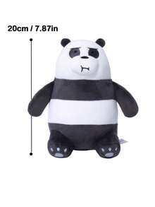 WE BARE BEAR 20厘米坐姿毛绒裸熊毛绒动物玩偶，熊猫玩偶，圣诞树装饰 - 彩色 - 查看 15