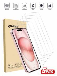 5pcs Tempered Glass Screen Protector, High Definition Clear, Waterproof And Scratch-Resistant, Compatible With IPhone 7/8/X/XS/11/12/13/14/15 Pro Max/16 Pro Max/16 Plus/17/17 Pro/17 Pro Max/17 Air - 5 Transparent - View 29