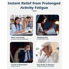 Grehge Eye, Washable Dry Eye Warm Eye Compress with Flaxseed, Eye Heating Pad Stye Sinus Blepharitis MGD Eye Fatigue Gifts Men Women - Gris - Ver 8