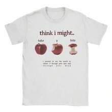 Men's Beabadoobee Take A Bite T Shirt  Cotton Clothing Fashion Short Sleeve Round Collar Tees Plus Size T-Shirt - 白色 - 查看 4