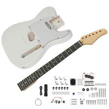DIY 6 String TL Style Electric Guitar Kits With Mahogany Body, Maple Neck And Accessories White - 預設 - 查看 4