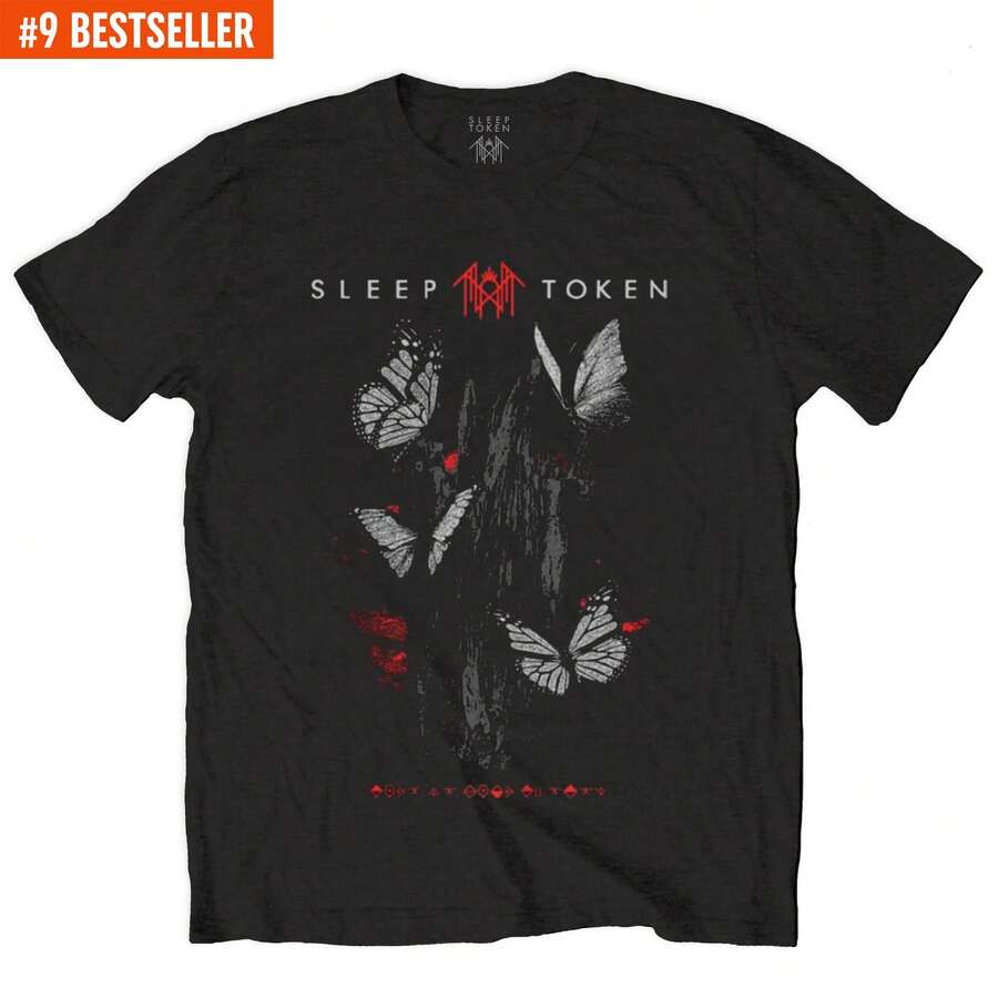 | Official Band T-Shirt | Butterflies | SHIPPED IN 24 HOURS - Black - View 1