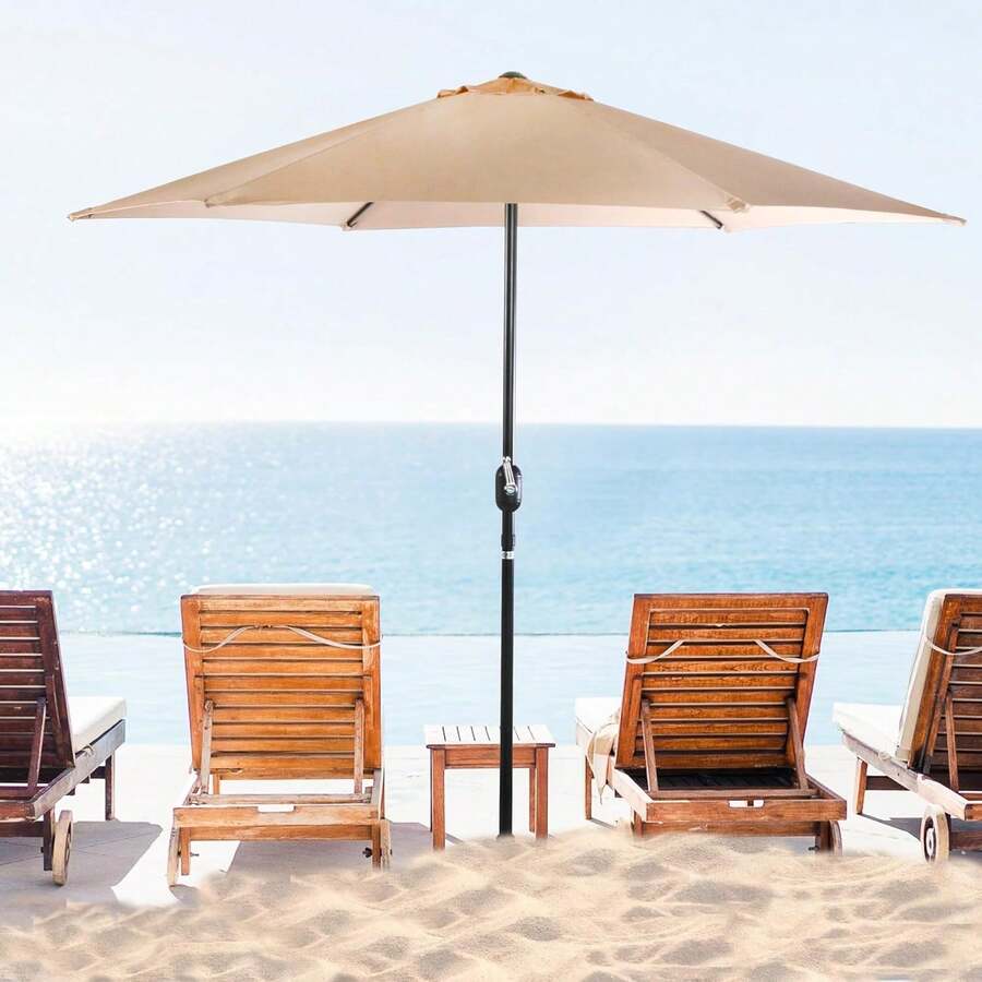EKE Sombrilla Para Exteriores Patio Jardin Playa 2.7 Metros De Diametro Resistente Metal Contra Agua Para Restaurantes Bares Eventos Varios Colores - Cafetería - Ver 1