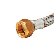 Manguera de Aluminio Flexible 4 Metros para Instalación de Gas Larga Distancia | Conexiones de Latón | Boiler, Estufa y Tanque Adir 1301 - Plateado - Ver 2