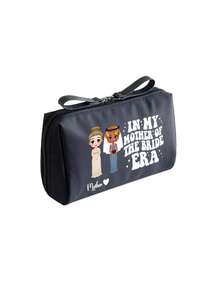 Portable Makeup Bag Large Capacity Double Zipper Cosmetic Organizer Pouch | For Bride & Mother With Custom Patterns & Letters,Cosmetic Storage, Toiletry Bag, Wedding Essentials| Wedding Gift For Bridesmaids, Mother Of The Bride, Valentines Day | Travel Toiletry Bag For Women | Multi-Compartment Design For Daily Use, Outdoor, Travel, Honeymoon | Ramadan Eid Gift, New Year Gift For Her, Birthday Present | Bridal Shower Gift, Gift For Women - Multicolor - View 14