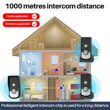 Wireless Intercom Doorbell 1500 Meters 2 Charging Methods Intercomunicador for Home Security - Negro - Ver 10