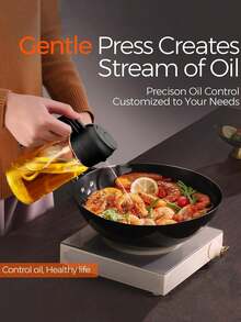 16oz Olive Oil Dispenser For Kitchen - 2 In 1 Olive Oil Dispenser And Oil Sprayer - Olive Oil Dispenser Bottle -2 In 1 Oil Dispenser & Oil Sprayer For Cooking - 16oz Oil Dispenser For Kitchen, 470ml Olive Oil Dispenser Bottle For Kitchen, Barbecue, Salad.Christmas Stuff. - 黑色 - 查看 5