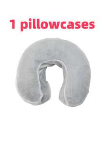 50 Pieces/Pack Headrest Cover, Seamless, One-Time Use Massage Face Cover, White, U-Shaped Pillow Cover, Elastic Non-Woven Fabric - Multicolor - View 12