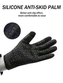 Unisex Autumn/Winter Warm Cycling Gloves - Windproof Touchscreen Gloves, Suitable For Outdoor Sports, Protects Your Fingers, Ideal Gift For Halloween/Christmas. Sports, Outdoors, Winter Sports, Ski Gloves - 黑色 - 查看 5