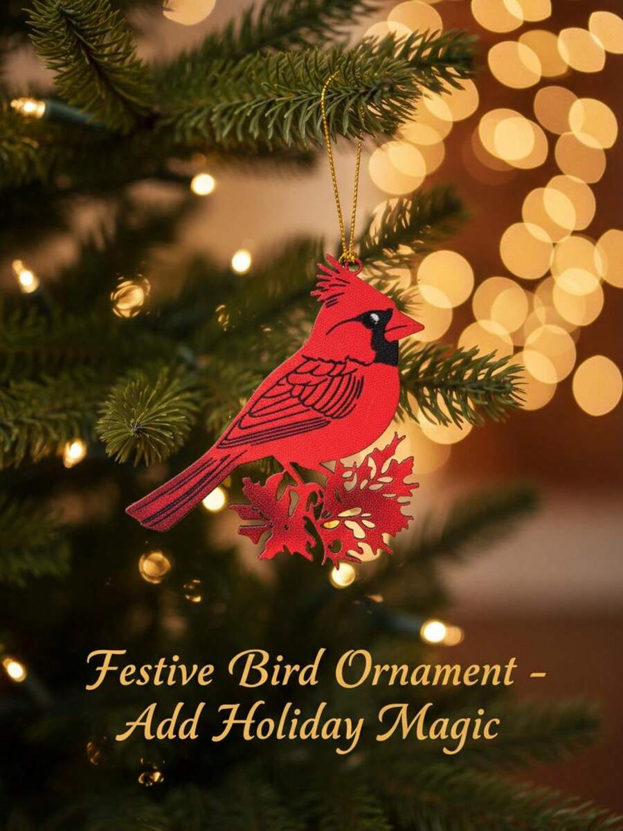 4/8/12pcs Red Metal Bird Ornaments For Christmas Tree, Mini Red Feather Fake Bird Decorations, Handmade Red Bird Decor, Suitable For Christmas Tree, Home, Outdoor Wreath Art Decor, Christmas Decoration