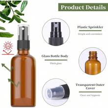 5 Pack Empty Amber Glass Bottles With Fine Mist Sprayer And Dust Cap 50/100ml Spray Roller Bottles Refillable Glass Spray Bottles Containers For Essential Oil Plants Water Cleaning Liquid 50ML - Brown - View 5