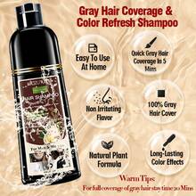 Brown Hair Dye Shampoo For Gray Hair – 10 Mins Plant-Powered Formula, Swiftly Covers Stubborn White Hair & Beard, Long-Lasting Even Shade, Nourishes Scalp & Restores Shine, Easy At-Home Hair Coloring, Unisex For Women & Men, Ideal For All Hair Types - 2pcs (棕色+棕色) - 查看 2