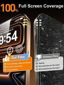 3片装全覆盖钢化玻璃屏幕保护膜，高清，防指纹，防刮花，兼容 17e/17/17 Air/17 Pro/17 Pro Max/15/15 Pro/15 Pro Max/15 Plus/14/14 Pro/14 Pro Max/14 Plus/13 Mini/13/13 Pro/13 Pro Max/12 Mini/12/12 Pro/12 Pro Max/11/11 Pro/11 Pro Max/X/XS/XR/XS Max - 無色 - 查看 2