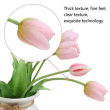 10 piezas/5 piezas/1 pieza Flores de tulipán realistas, tulipanes de látex suaves, ramo de tulipanes realistas, adecuados para fiestas, bodas, hogar, decoración de habitaciones - Multicolor - Ver 6