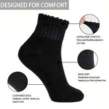 4 双男女通用无束缚糖尿病袜 - 舒适支撑！