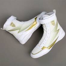 Men's Professional Boxing Shoes, High-Top Competition Shoes, Wrestling/Grappling Training Shoes, Lightweight Design, Mesh Material, Suitable For Fitness, Strength Training, Bodybuilding, And Other Workouts