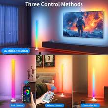 Smart RGB LED Corner Floor Lamp 155CM 16 Million DIY Colors & 200+ Scene, Music Sync, App & Remote Control,Color Changing Ambient Mood Lighting For Living Room, Bedroom, Gaming Room - 155CM DIY Floor Lamp - View 9