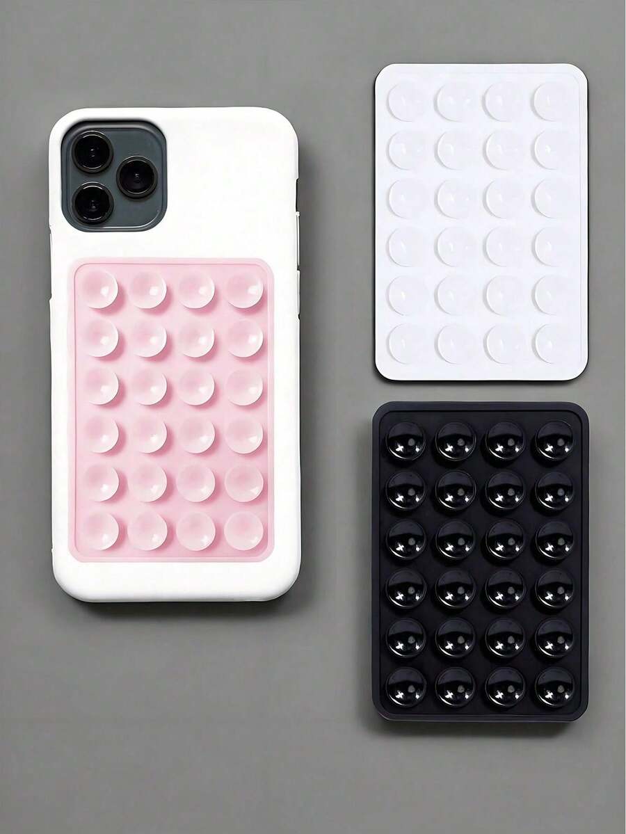 1pc Silicone Suction Cup Phone Case Stand, Phone Suction Cup, Octobuddy, Sticky Phone Grip, Sticky Phone Holder, Compatible With Smartphones - Nhiều màu - Xem 1