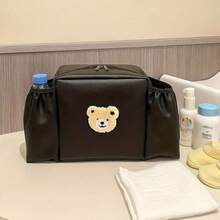 Artículo esencial para madres y bebés - Bolsa de almacenamiento multifuncional para cochecito de bebé - Diseño de gran capacidad, puede contener botellas de agua, biberones, pañales, pañuelos, accesorios de teléfono móvil. El almacenamiento categorizado es ordenado y conveniente. Diseño de patrón de cabeza de oso a la moda y lindo. Ligero y duradero. Regalo de temporada perfecto para Halloween y Navidad. - Multicolor - Ver 7