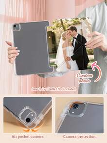 A New Y-Fold Acrylic Transparent Tablet Case With Stylus Slot, Featuring A Customisable Front Cover Image. Compatible With IPad 5/6 & Pro 9.7-Inch, 7/8/9 10.2-Inch & 10th/11th (A16) | Full Edge Protection Case, Galaxy Tab S7/S8, A9 And Similar Devices. Magnetic Cover Enables Smart Sleep/Wake Functionality.