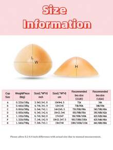 WANTES 1 Pc Triangular Shape Silicone Breast Form Woman Artificial Breast Prosthesis For Mastectom - Beige - View 3