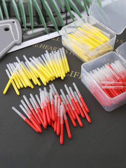 5/10/20 فرشاة أسنان بين الأسنان للتنظيف العميق من السلك المقاوم للصدأ والشعيرات النايلون، مثالية للأسنان والفجوات، ضروريات النظافة الفموية، ديكور حمام المنزل الصيفي