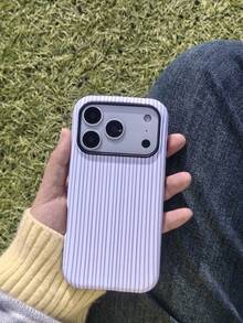 Simple Light Khaki Striped Phone Case Compatible With IPhone 17, 17 Pro, 16 Pro Max, 15 Pro, 13, 11, 12, XS, 8 Plus, And 7, Glossy 2-In-1 Design, Striped Ph, Phone Case, Phone Cases, Handy Cover, Case - Multicolor - View 6